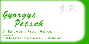 gyorgyi petsch business card